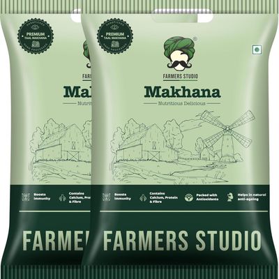 Farmers Studio Premium Makhana 400g Combo (2200g) | Jumbo Fox Nuts | HighProtein, LowFat Superfood Snack | GlutenFree, Crunchy Lotus Seeds Perfect for Gifting & Munching