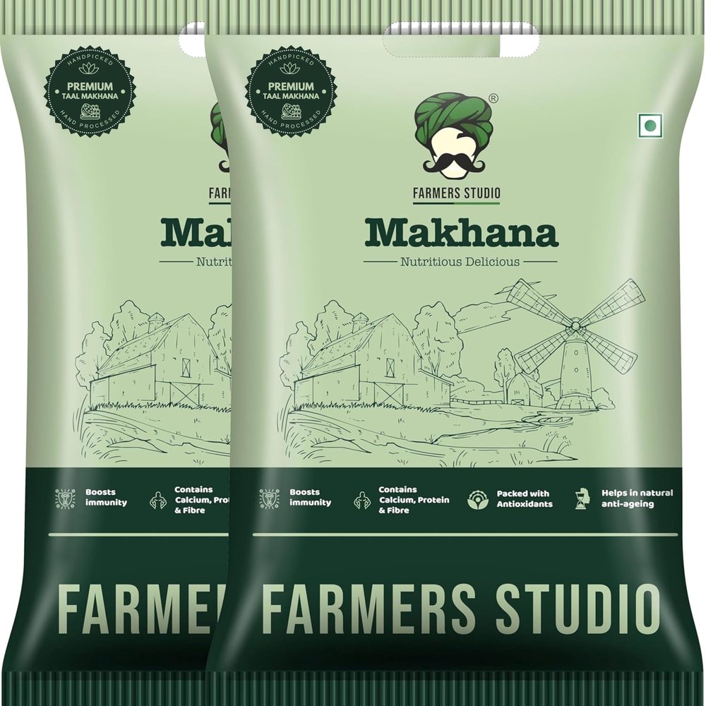 Farmers Studio Premium Makhana 400g Combo (2200g) | Jumbo Fox Nuts | HighProtein, LowFat Superfood Snack | GlutenFree, Crunchy Lotus Seeds Perfect for Gifting & Munching