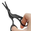 BowieMall Nose Hair Scissors Trimmer for Men Manual Mustache Cutter Scissors Small Round Tip Carved Crane Cutter(Black) view 4