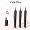 3 Pcs Blackhead Remover Tweezers, Curved Tweezers for Blackheads Fine Point Tweezers Professional Facial Blackhead Remover Tools Angled Tweezers Pimple Extractor Needle Nose Tweezers for Face Tool view 2