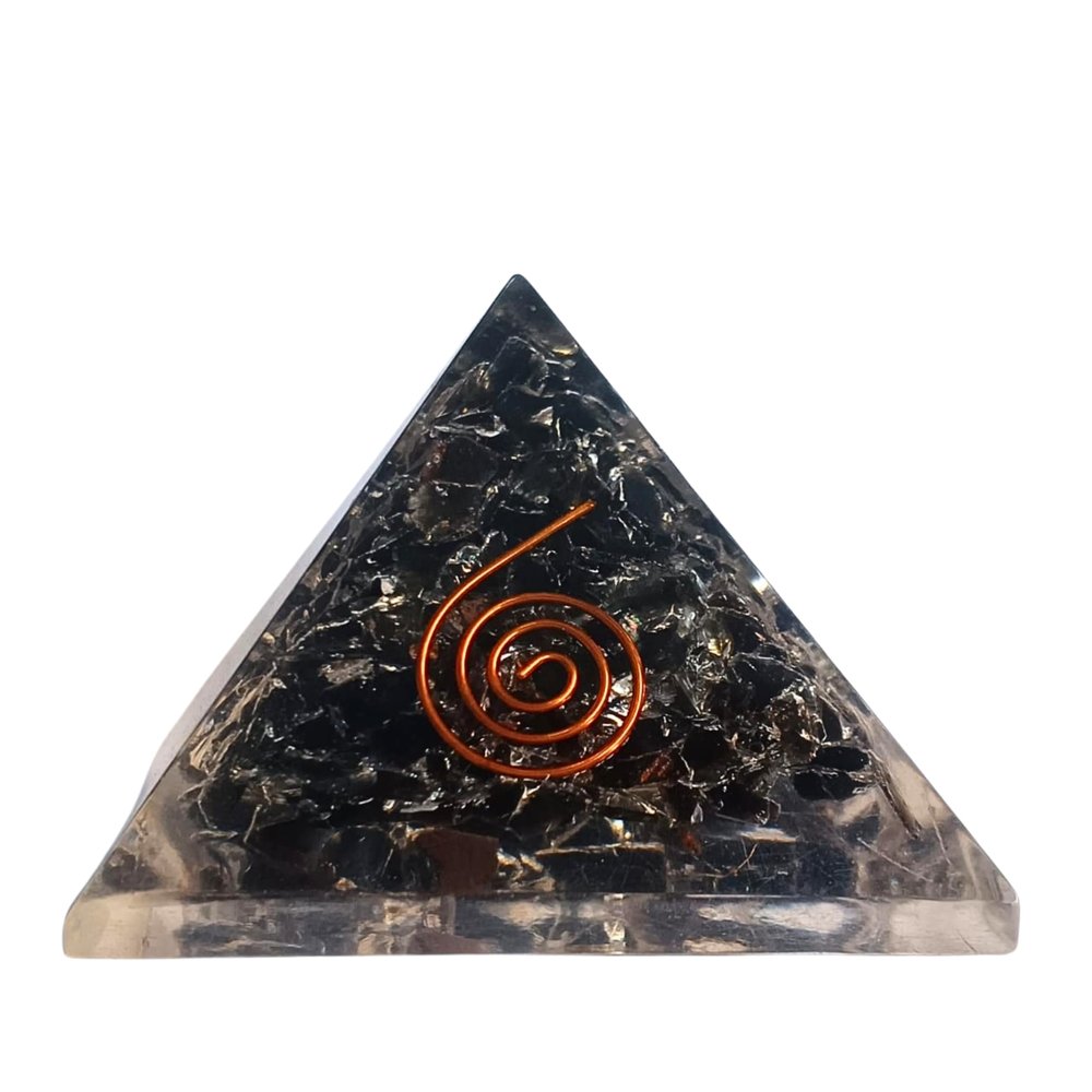 The Cosmic Connect Black Obsidian Orgone Pyramid for Protection, Grounding, and EMF Shielding Charged by Reiki Grand Master