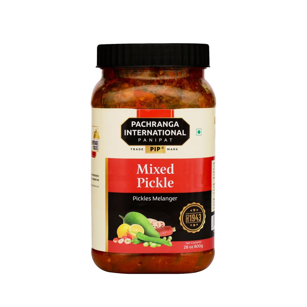 ACHAR PACHRANGA Mixed Pickle: 800gm | Pachranga International Inc. | Mixed Achaar | Hotseller | Taste the Spicy & Tangy Flavours | Traditional Recipe | Organically Sourced