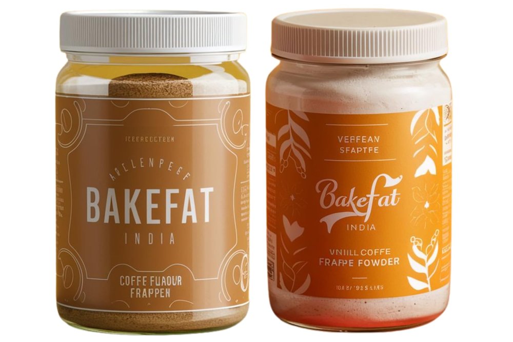 Bakefat India Frappe Powder Combo: Instant Vanilla & Coffee Delight - Create Cafe-Style Refreshments at Home - 2 x 200g Packs - Perfect for Busy Mornings and Quick Treats