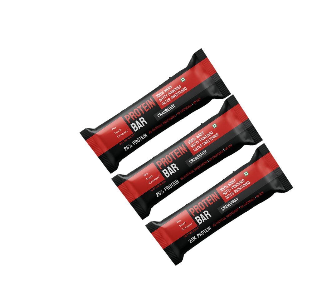 Cranberry Protein Bar 50gx3 | 100% Whey Protein Bar | 25% protein in every serve | Healthy post work out snack | All Natural