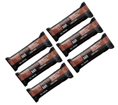 Choco Fudge Protein Bar 50gx6 | 100% Whey Protein Bar | 25% protein in every serve | Healthy post work out snack | All Natural