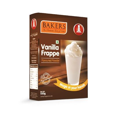 BAKERS Vanilla Frappe Powder | 100% Veg | Classic | No Sugar Needed | Instant Premix | Pack of 4 (100 gm x 4)