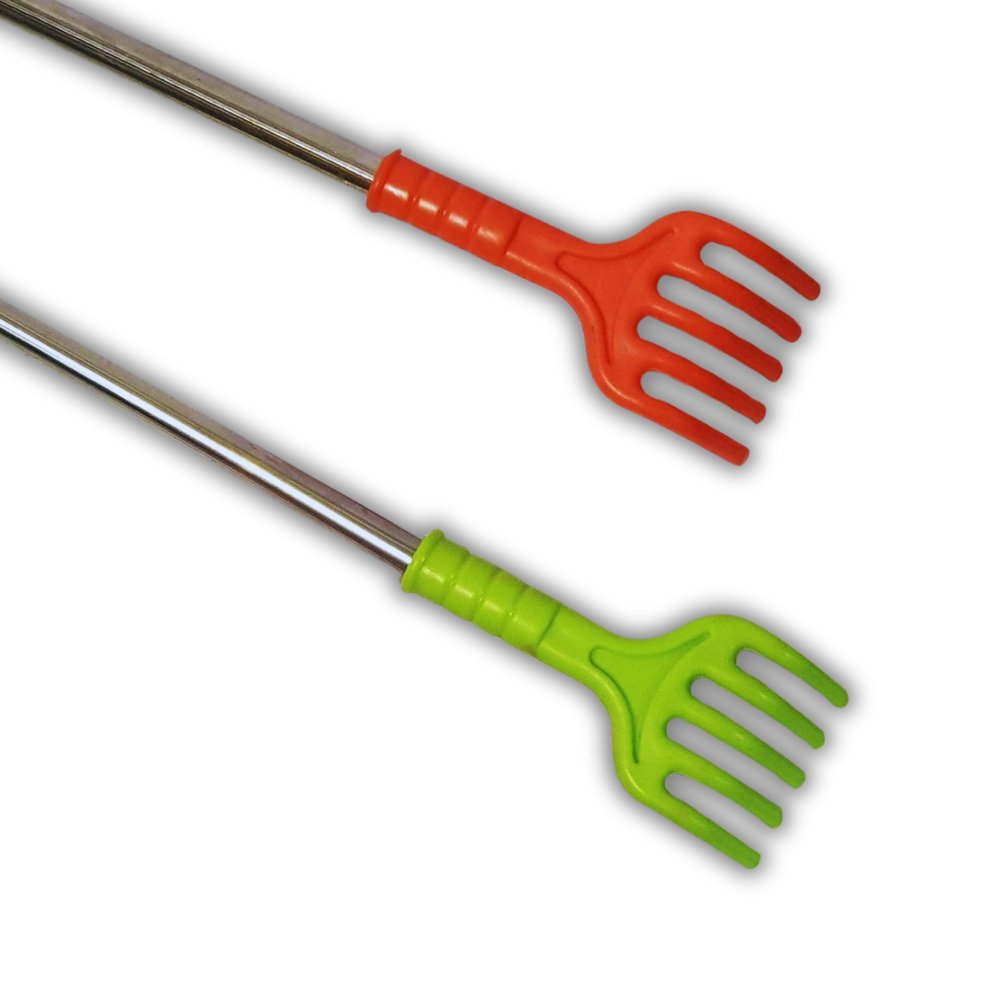 ADIMAC 2-Pack Itching Stick Back Scratcher & Massager - Plastic Handle, Multicolor Itching Relief Stick for Back, Body Scalp Hard-to-Reach Areas Portable Durable Lightweight Easy-to-Use Scratch Tool