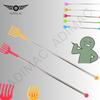 ADIMAC 2-Pack Itching Stick Back Scratcher & Massager - Plastic Handle, Multicolor Itching Relief Stick for Back, Body Scalp Hard-to-Reach Areas Portable Durable Lightweight Easy-to-Use Scratch Tool view 4