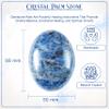 ZAICUS 50mm Sodalite Large Oval Palm Stone - 900+ Carats Pocket Massage Stone for Chakra Balancing, Reiki Healing, and Crystal Energy Therapy view 3