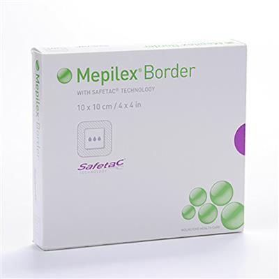 Ag Antimicrobial Soft Silicone Foam Dressing 10cm x 10cm Soft and Conformable