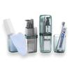 Toothbrush Travel Case, Portable Travel Kit 7 in 1, Toothbrush& Toothpaste Holder, Shampoo& Shower Gel Dispenser with Double Leak Proof, Comes with Towel, Toothbrush and Foldable Comb view 1