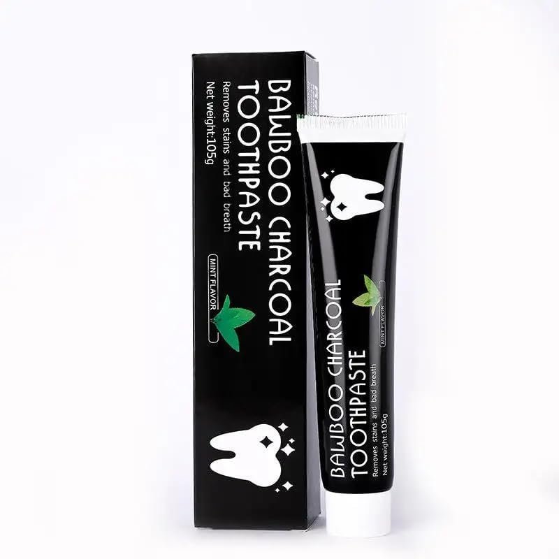 ALI SHIPPING Natural Bamboo Charcoal Whitening Toothpaste - Organic Formula for Sensitive Teeth, 3.7 oz (1 Pack), Black