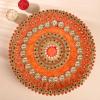FlowerAura Raksha Bandhan Celebrations Set of 2 Divine Rakhi & Stones Border Engraved Vibrant Tika Thali With Almond Cookie & Choco Chip Cookie - Rakhi for Brother, Bhai, Cousins & Raksha Bandhan Gift view 4