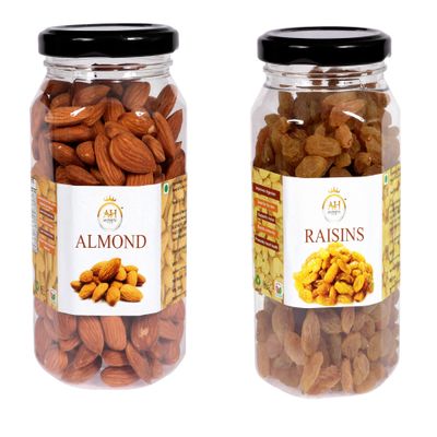 AH AESTHETIC HUB Almond and Raisins Combo Gift Hamper  Healthy and Nutritious Dry Fruit Mix | 250 gm each