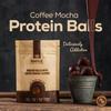 Eat Anytime Coffee Mocha Protein Balls | 30% Whey Protein | Rich In Protein & Fiber | Gluten Free Snacks, No Added Sugar | Pack of 2-70gm/Per Pack | 7 Ball Each Packet view 2