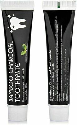 105g Herbal Charcoal Clean Toothpaste ? Dr. Trusted Ayurvedic Gel with Bamboo Charcoal for Deep Clean & Fresh Mouth ? Natural Mint, No Fluoride pack of 1