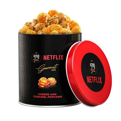 4700BC x Netflix, Gourmet, Cheese & Caramel Popcorn, Tin, 75g