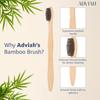 Adviah Bamboo Toothbrushes | BPA Free, Eco-Friendly, Natural Bamboo Toothbrush with Charcoal Infused Soft Bamboo Bristles | Biodegradable, Compostable & Wooden Toothbrushes (Pack of 4) view 2