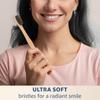 Adviah Bamboo Toothbrushes | BPA Free, Eco-Friendly, Natural Bamboo Toothbrush with Charcoal Infused Soft Bamboo Bristles | Biodegradable, Compostable & Wooden Toothbrushes (Pack of 4) view 3