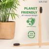 Adviah Bamboo Toothbrushes | BPA Free, Eco-Friendly, Natural Bamboo Toothbrush with Charcoal Infused Soft Bamboo Bristles | Biodegradable, Compostable & Wooden Toothbrushes (Pack of 4) view 4