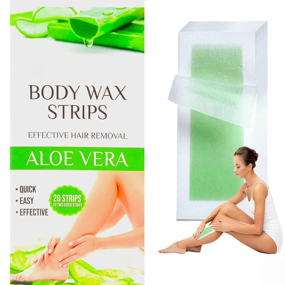 Plenteous Facial Wax Strips | Ready-To-Use Facial Wax Strips | Face, Cheek, Upper Lip & Chin Facial Wax | Painless Hair Removal | 20 Strips - Mix Flavour.