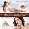 COYRASTH 2-in-1 Rechargeable Eyebrow Trimmer & Facial Hair Remover Razor for Women - Replaceable Heads, Professional Personal Hair Removal with Indicator Lights view 4