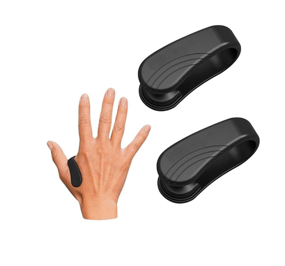 EKIN Acupressure Sugar Controller Magnetic Power Clip Roller Massager | Headache, Migraine And Tension Relief (2 Hand Pressure Point Clip), Black