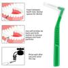 Thinp 25 Pcs Interdental Brushes,L-Shaped Interdental Brushes Angled Interdental Brushes Between Teeth and Gums Soft Bristled Interdental Brushes for Teeth Cleaning Plaque Removal(Green 0.8mm) view 2