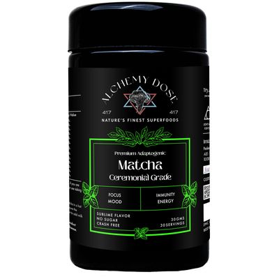 Alchemy Dose - Ceremonial Grade Matcha | Japanese Matcha Green Tea Powder (30 SERVING, DOSE BAG)