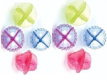 Mystte Plastic Washing Machine Ball Laundry Dryer, Wash Without Detergent - 8 Pieces (Multicolour)