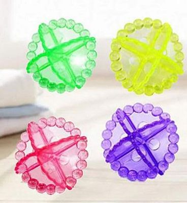 Mystte Plastic Colorful Laundry Ball Reusable Washing Laundry Dryer Ball Fabric Softener Helper Wash Ball Anti-wrap Protection Washing Clothes Ball Set of 4