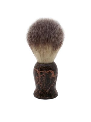 Pearl shaving Brush for men with synthetic bristles & Silver Wooden Handle SWB-02 S, Christmas Gift Option