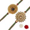 AWANI TRENDS Set of 2 Rakhi with Dry Fruits Gift pack Rakhi For Brother Dry Fruits combo Rakhi For brother raksha Bandhan Rakhi gift For Brother view 2