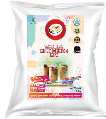Am 2 Pm - Premium Silky Smoothy Milkshake Mix - 1 Kg | 100% Veg | Flavoured Milk shake Premix Powder | Instant Premix Drink Smooth and Velvety Milkshake Powder | Easy to Make Classic Drink (Pack of 1, Vanila Milk Shake Mix)