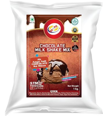 Am 2 Pm - Premium Silky Smoothy Milkshake Mix - 1 Kg | 100% Veg | Flavoured Milk shake Premix Powder | Instant Premix Drink Smooth and Velvety Milkshake Powder | Easy to Make Classic Drink (Pack of 1, Chocolate Milk Shake Mix)