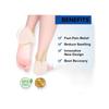 Silicone Gel Heel Pad Socks for Pain Relief | Heel Swelling Pain Relief | Anti Crack Moisturizing Socks for Dry Hard Cracked Ankles | Man and Women Gel Heel Protectors Free Size (Beige) view 3
