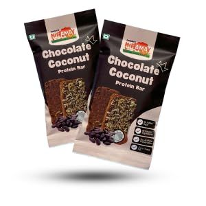 Jyotsetu's Niramay Protein Bar, 60g, No Added Sugar, No Preservatives, Probiotics, 15g Protein, 100% Natural (PACK OF 6, CHOCOLATE COCONUT)