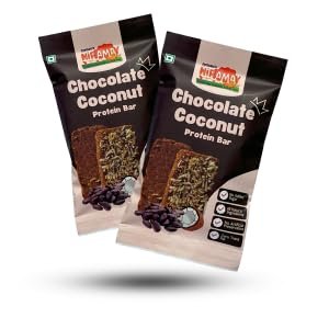 Jyotsetu's Niramay Protein Bar, 60g, No Added Sugar, No Preservatives, Probiotics, 15g Protein, 100% Natural (PACK OF 6, CHOCOLATE COCONUT)