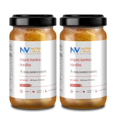 Nutravilla Bamboo Murabba For Height Increase | Contains Soft Pieces of Bamboo Shoots | 2 Jars Of 450 Gram Jar Each