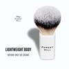 Forest Hill Premium Lincoln Shaving Brush For Men, Super Soft Bristles & Ergonomic Design, Compact & Easy Grip, Ideal For Personal & Professional Salon (White) view 2