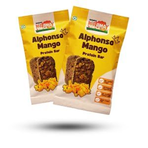 Jyotsetu's Niramay Protein Bar, 60g, No Added Sugar, No Preservatives, Probiotics, 15g Protein, 100% Natural (PACK OF 3, ALPHONSO MANGO)