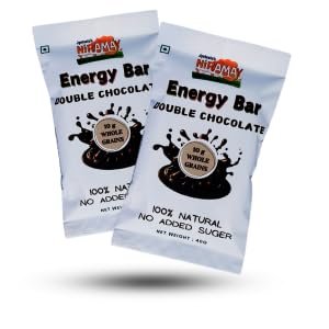 Jyotsetu's Niramay Energy Bar, 100% Natural, No Added Sugar, No Preservatives, Added Probiotics, 40g Each, 10g Grains, Nutrition Bar (Pack of 3, Double Chocolate)