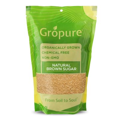 GroPure Organic: From Soil to Soul - Natural (Brown) Sugar - 1.8kg I Brown Sugar I Enjoy the taste of Pure Products I Chemical & Pesticide Free I Best Organic SUGAR