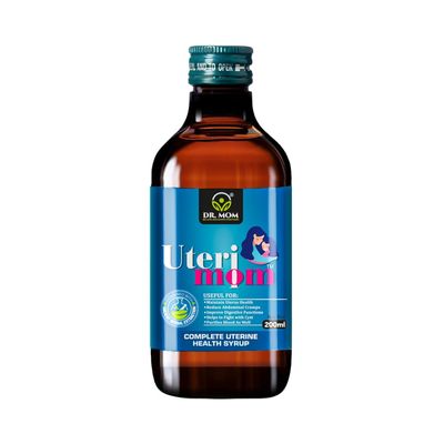Dr. Mom's Uterimom Syrup - Complete Uterine Health Syrup | Maintain Uterus Health, Reduce Abdominal Cramps, Improve Digestive Functions, Purify Blood | 200ml