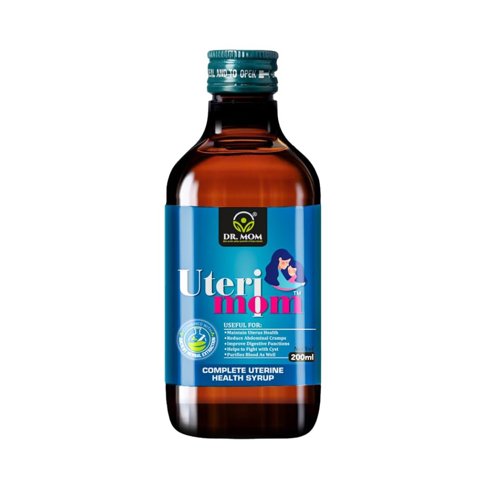 Dr. Mom's Uterimom Syrup - Complete Uterine Health Syrup | Maintain Uterus Health, Reduce Abdominal Cramps, Improve Digestive Functions, Purify Blood | 200ml