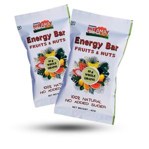 Jyotsetu's Niramay Energy Bar, 100% Natural, No Added Sugar, No Preservatives, Added Probiotics, 40g Each, 10g Grains, Nutrition Bar (Pack of 6, Fruit & NUT)