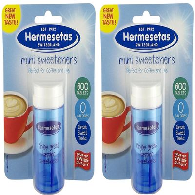 Hermesetas Mini Sweeteners Coffee And Tea 600 Tablets (Pack Of 2) Imported