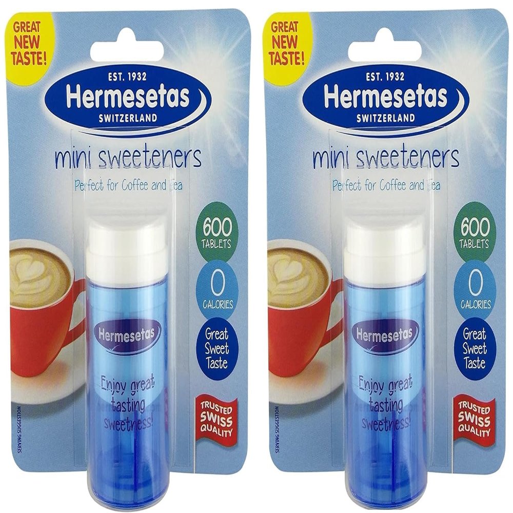 Hermesetas Mini Sweeteners Coffee And Tea 600 Tablets (Pack Of 2) Imported