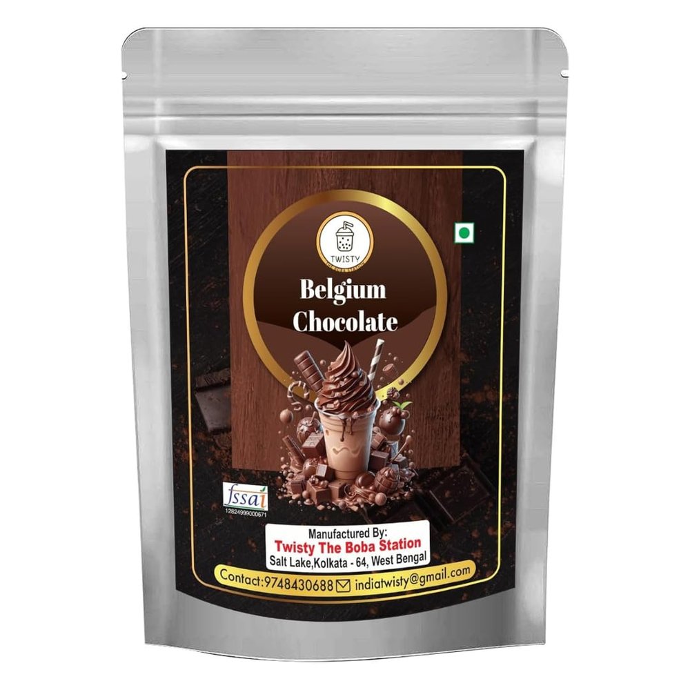 Twisty The Boba Station 1000 Grams Belgium Chocolate Premix | Instant And Delicious Chocolate Powder For Coffee, Tea, Smoothies, Bubble Tea, Ice Tea & Milkshakes | Pack of 1 (Belgium)