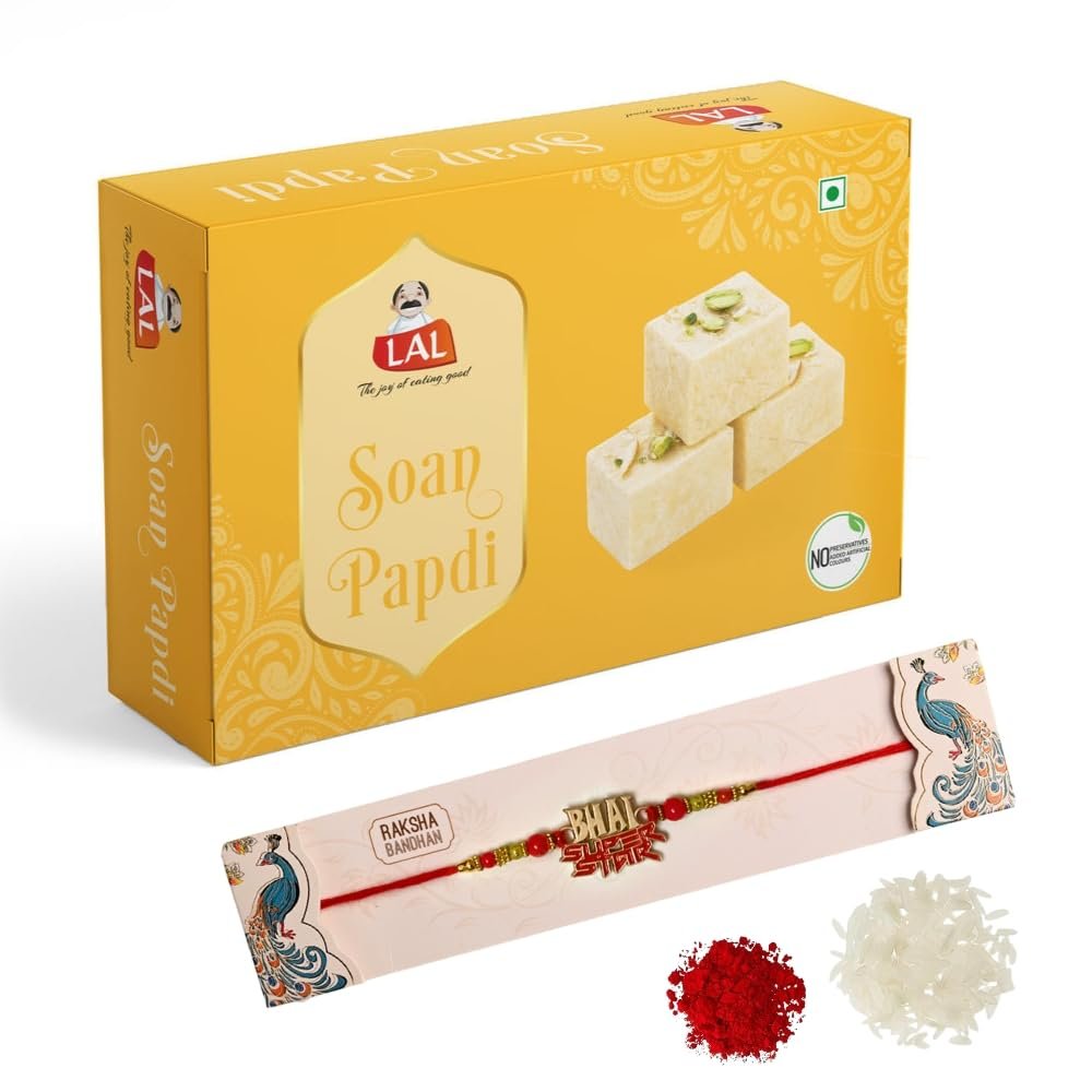 Half Engineer Premium Metal Rakhi with Soanpapdi 200g For Rakshabandhan Gift For Brother (Soanpapdi with Rakhi 2)
